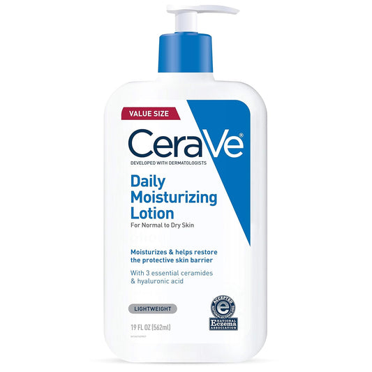 CeraVe Daily Moisturizing Lotion for Dry Skin, Body Lotion & Face Moisturizer with Hyaluronic Acid and Ceramides, Daily Moisturizer, Fragrance Free